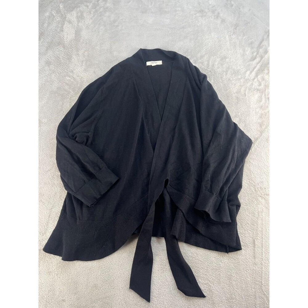Peyton Primrose Cardigan Sweater Womens 1X 3/4 Sleeve Lightweight Open Front